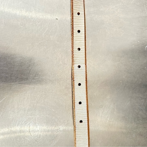 Fossil Silver Leather Belt Rhinestone Buckle Small - Picture 5 of 8